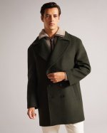 Kilcot Peacoat With Faux Leather Trim