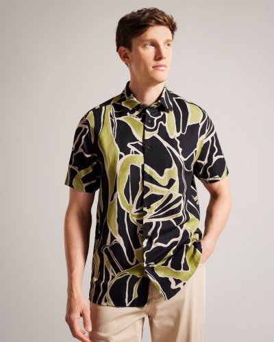 Errew Short Sleeve Abstract Print Shirt