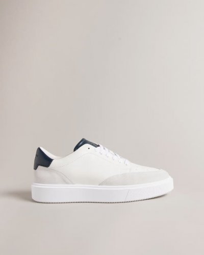 Luigis Inflated Sole Leather And Suede Trainers