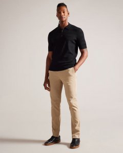 Stree Short Sleeve Textured Polo Shirt