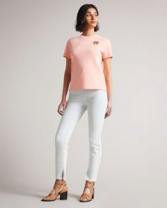 Yaura Slim Jeans With Ankle Slit