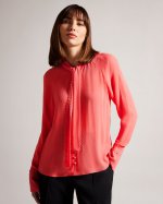 Julinaa Blouse with Rouleaux Trim Detail