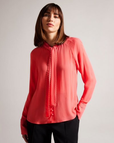 Julinaa Blouse with Rouleaux Trim Detail