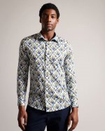 Arigna Long Sleeve Magnolia Print Shirt