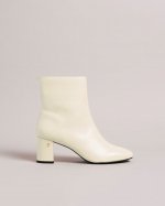 Neyomi Leather Block Heel Ankle Boots