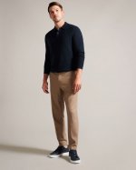 Morar Long Sleeve Knitted Polo Shirt