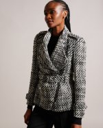 Roseby Boucle Wrap Front Biker Jacket