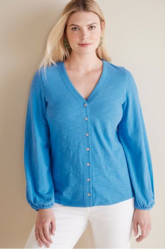 Lorna Button Front Top