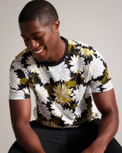 Florid Short Sleeve Floral Print T-Shirt