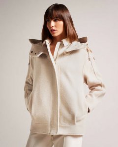 Dennia Oversized Wool Parka With Detachable Hood