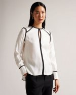 Serinia Contrast Binding Blouse