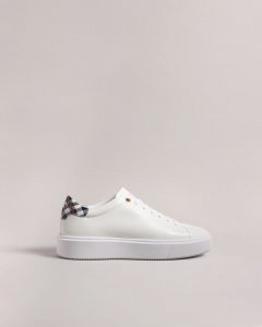 Filona Check Leather Platform Trainers