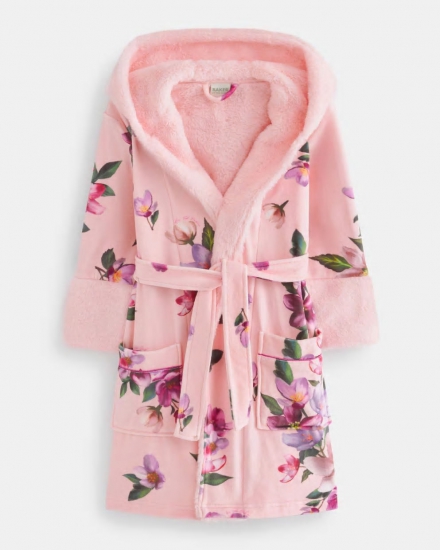 Janetay Floral Hooded Robe - Click Image to Close