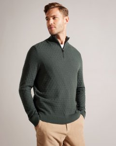 Kurnle Textured Knit Funnel Neck Jumper