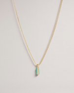 Gianni Gem Bar Pendant Necklace