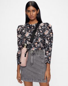 Aimil Puff shoulder yoked top