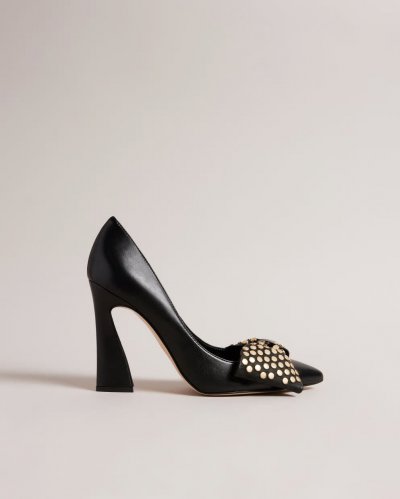 Leyma Studded Bow Court Shoes