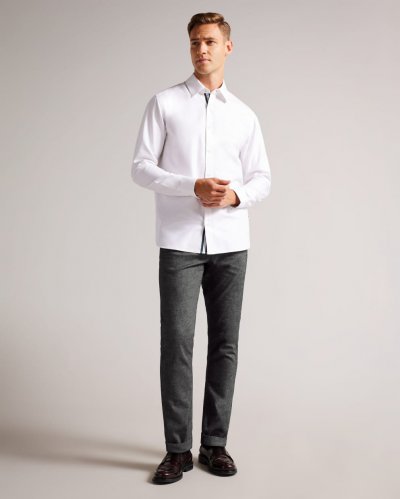 Chilt Irvine Fit Brushed Oxford Trousers