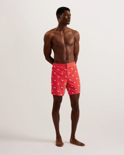 Lobta Embroidered Lobster Swim Shorts