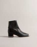 Neomlia Stretch Leather Ankle Boots