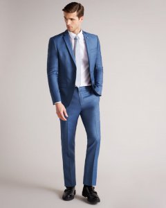 Camdets Slim Light Blue Suit Trousers