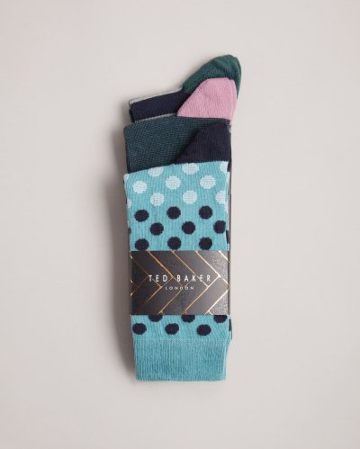 Seventk Three Pack Of Assorted Socks