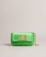 Tikyra Satin Crochet Crossbody Bag