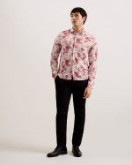 Draake Long Sleeve Dragon Print Shirt