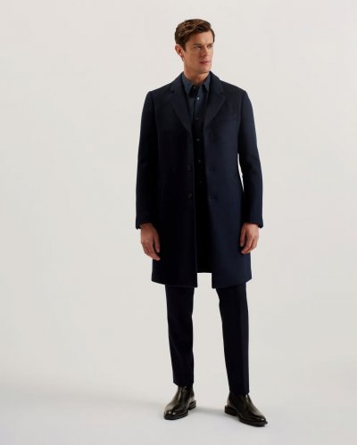 Rueby Fitted Wool Blend City Coat