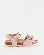 Gilliee Bow Detail Suede Footbed Sandals