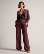 Tansyat Velvet Wide Leg Trousers