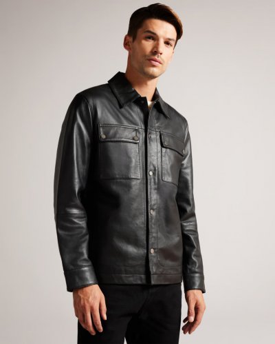 Garry Leather Shacket