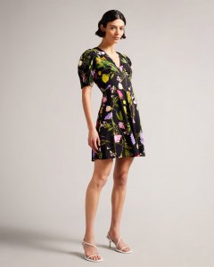 Opallie Mini Puff Sleeve Tea Dress