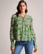 Ellerie Swing Blouse with Blouson Sleeve