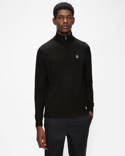 Tooting Merino Wool Half Zip Top