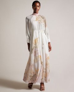 Lealani Floral Collared Maxi Dress