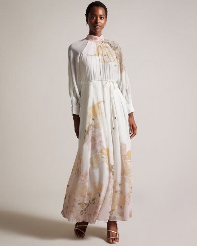 Lealani Floral Collared Maxi Dress