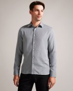 Crotone Long Sleeve Herringbone Shirt