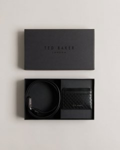 Teramo Laser Etched Belt and Card Holder Set