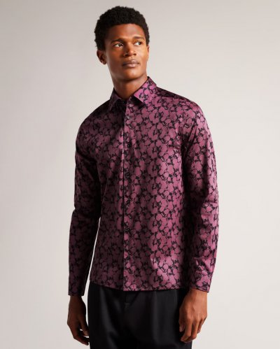 Comlee Long Sleeve Floral Print Shirt