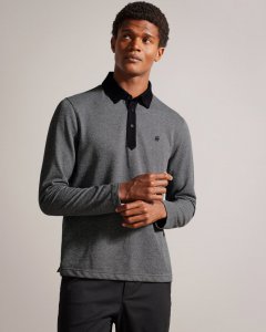 Razen Long Sleeve Woven Polo Shirt