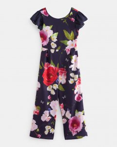 Dolleey Floral Jumpsuit With Back Cut Out