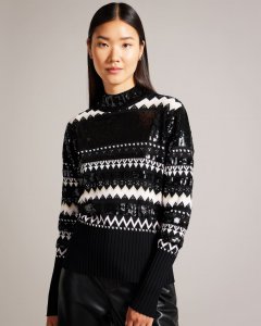 Limara Sequined Fair Isle Jumper