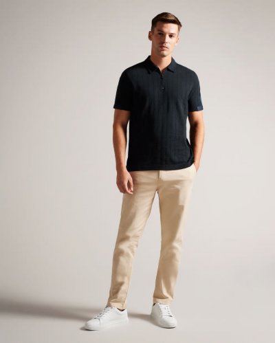 Abloom Short Sleeve Polo Shirt With Zip