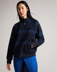 Leinora Relaxed Fit Check Harrington Jacket