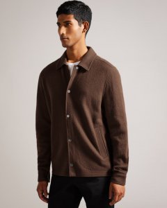 Eason Long Sleeve Button Through Wool Jacket