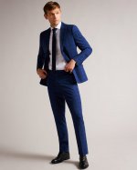 Apollot Slim Fit Wool And Silk Check Trousers