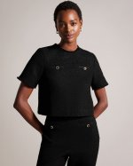 Katyyj Woven T-Shirt With Welt Pockets