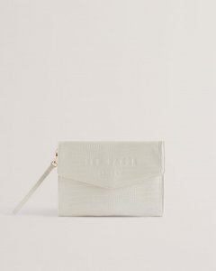 Crocey Croc Effect Envelope Clutch Bag