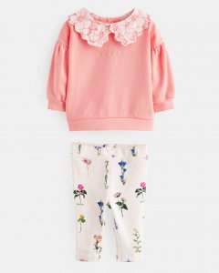 Sabelha Collared Sweater And Printed Leggings Set